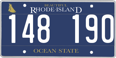 RI license plate 148190