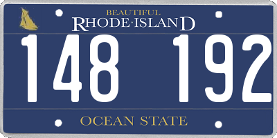 RI license plate 148192