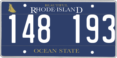 RI license plate 148193