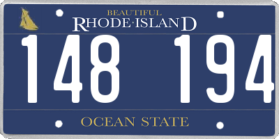 RI license plate 148194