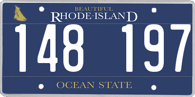 RI license plate 148197