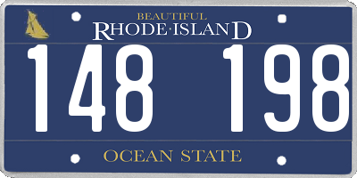 RI license plate 148198
