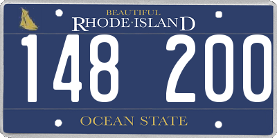 RI license plate 148200