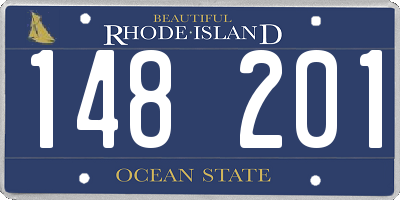 RI license plate 148201