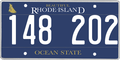 RI license plate 148202