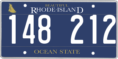RI license plate 148212