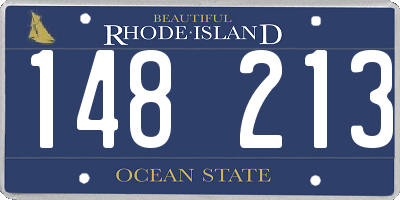 RI license plate 148213