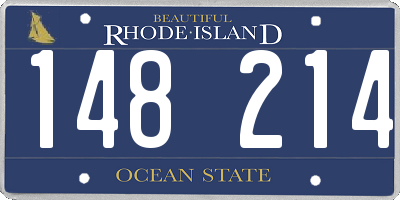 RI license plate 148214