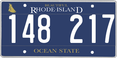 RI license plate 148217
