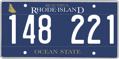 RI license plate 148221