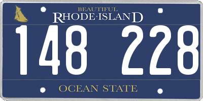 RI license plate 148228