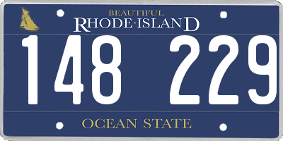 RI license plate 148229