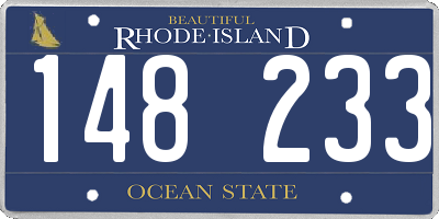 RI license plate 148233