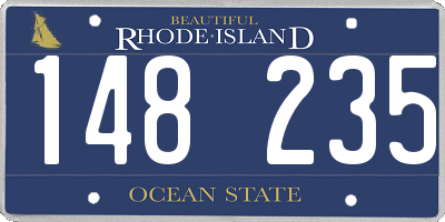 RI license plate 148235