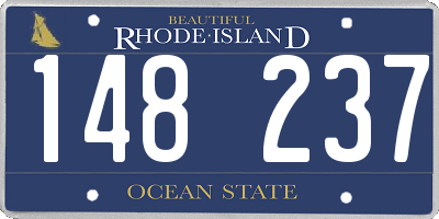 RI license plate 148237