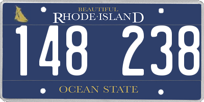 RI license plate 148238