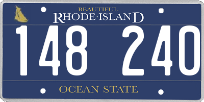 RI license plate 148240