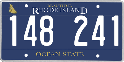 RI license plate 148241