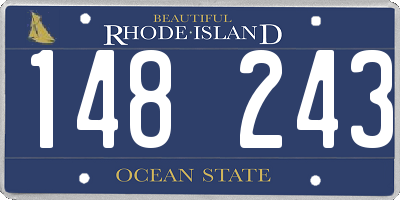 RI license plate 148243