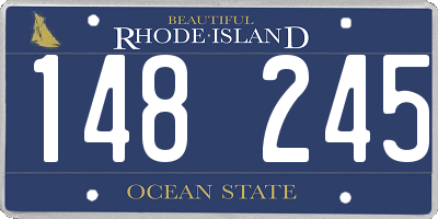 RI license plate 148245