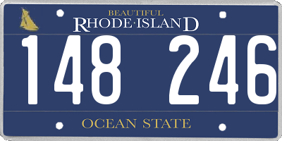 RI license plate 148246