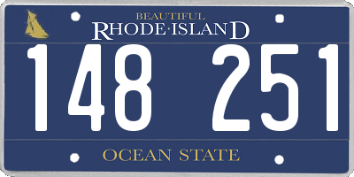 RI license plate 148251