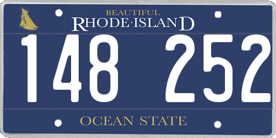 RI license plate 148252