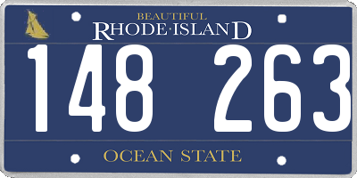RI license plate 148263