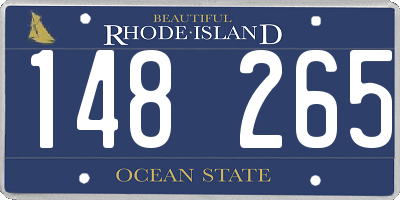 RI license plate 148265