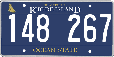 RI license plate 148267