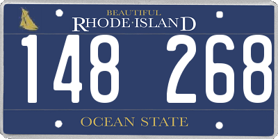 RI license plate 148268