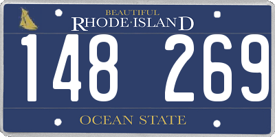 RI license plate 148269