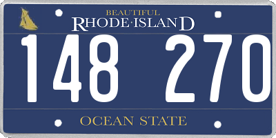 RI license plate 148270