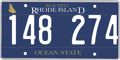 RI license plate 148274