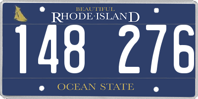 RI license plate 148276