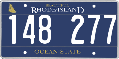 RI license plate 148277