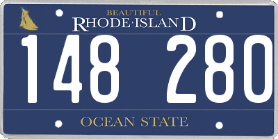 RI license plate 148280