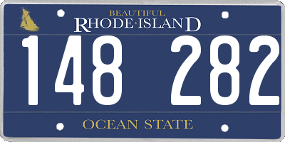 RI license plate 148282