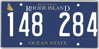 RI license plate 148284