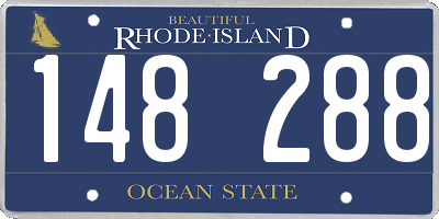 RI license plate 148288