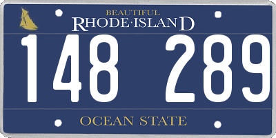 RI license plate 148289