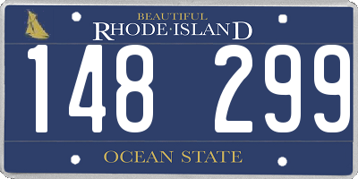 RI license plate 148299