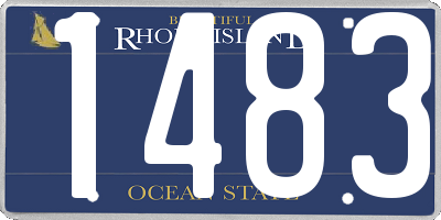 RI license plate 1483