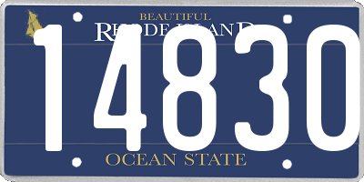 RI license plate 14830