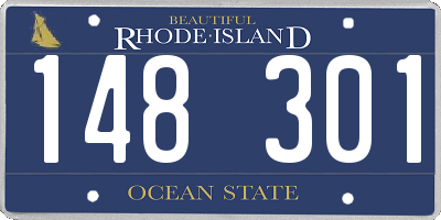 RI license plate 148301