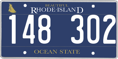 RI license plate 148302