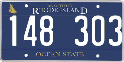 RI license plate 148303