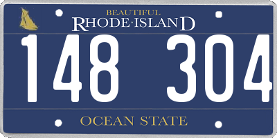 RI license plate 148304