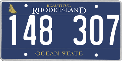RI license plate 148307