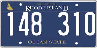 RI license plate 148310